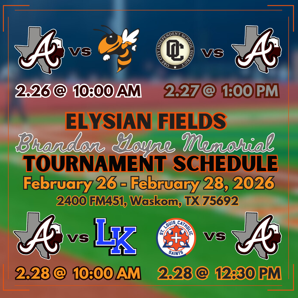Goyne Memorial EF Tournament Schedule for Arp Tiger Baseball
