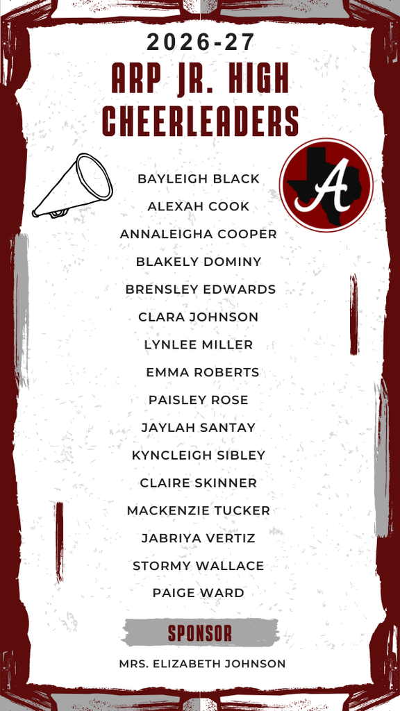 2026-27 Arp J.H. Cheerleaders
