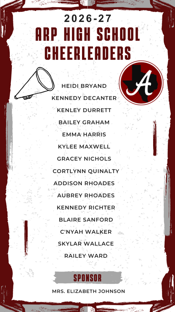 2026-27 Arp HS Cheerleaders
