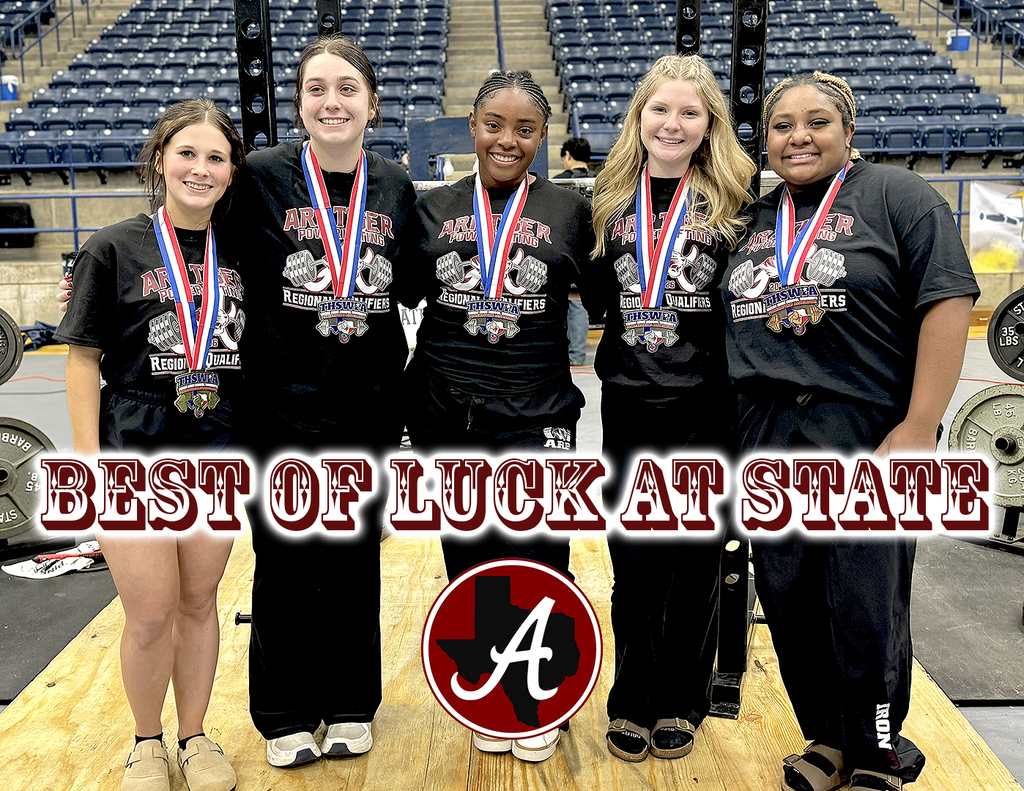 Arp HS powerlifting girls good luck at state 022526