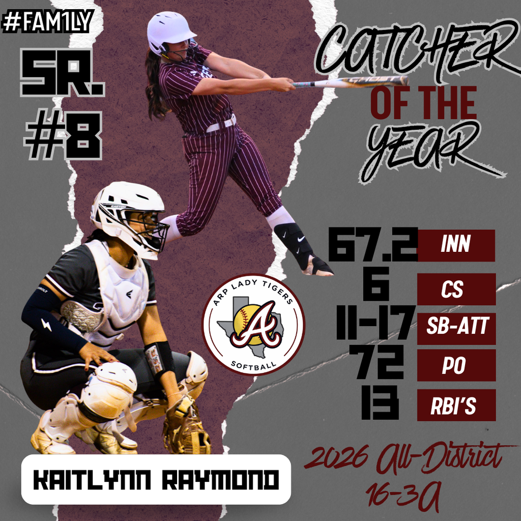 Kaitlynn Raymond 2026 All-District 16-3A catcher of the year
