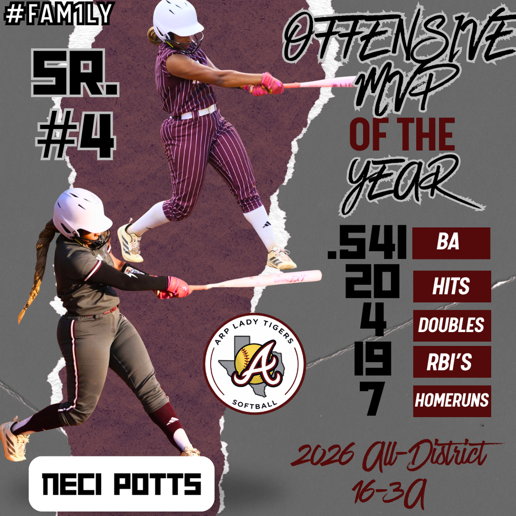 Neci Potts 2026 All-District 16-3A offensive MVP of the year