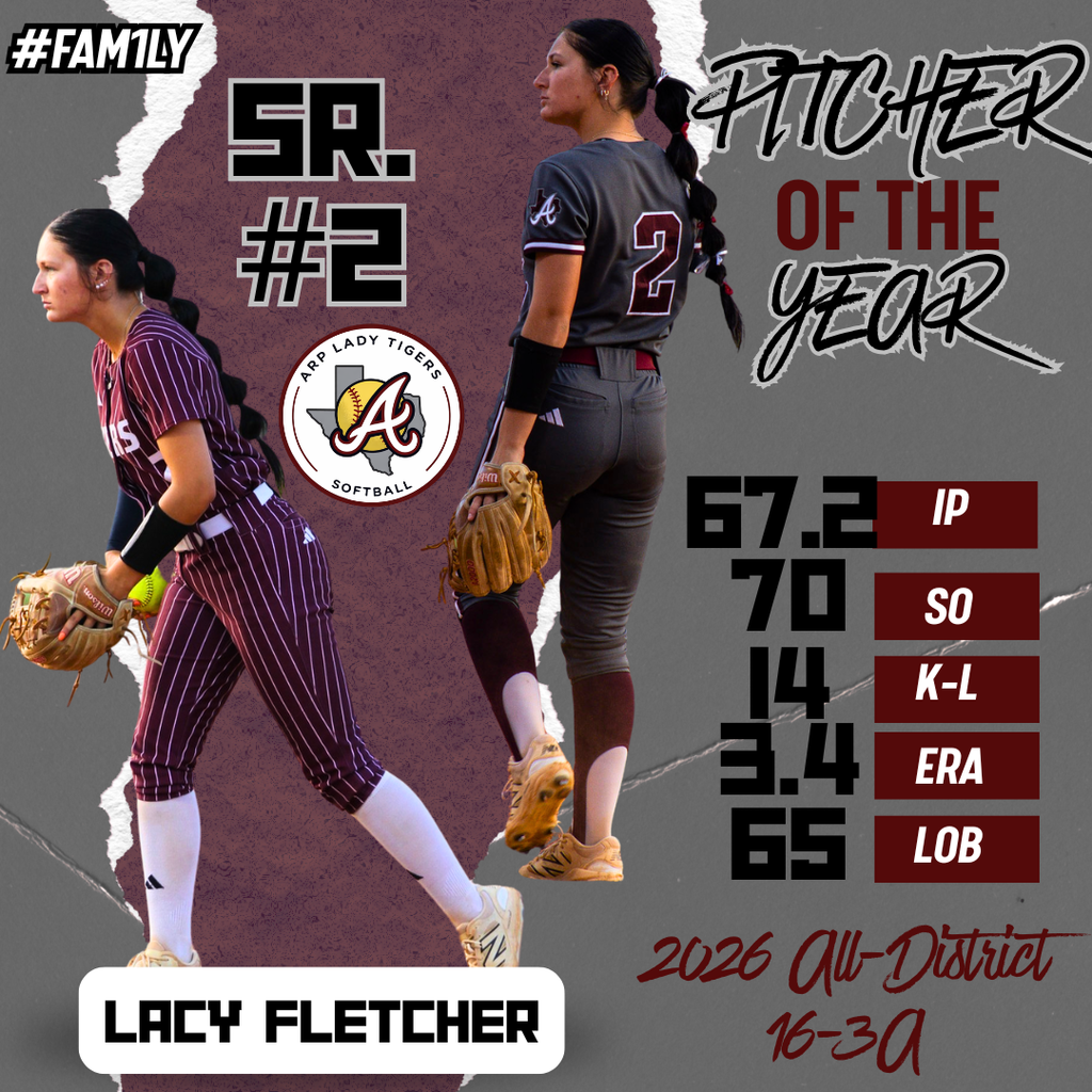 Lacy Fletcher 2026 All-District 16-3A pitcher of the year