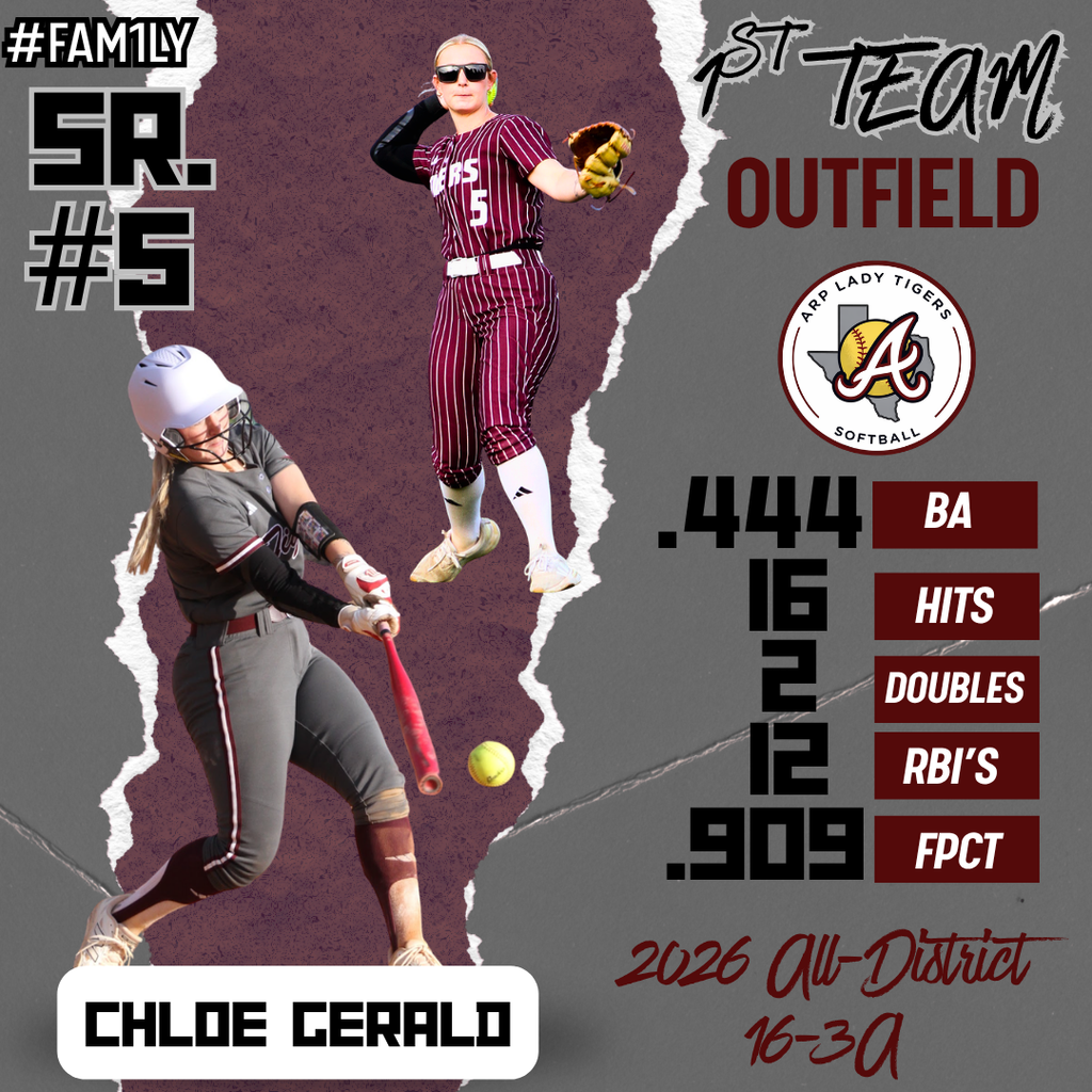 Chloe Gerald 2026 All-District 16-3A 1st team outfield