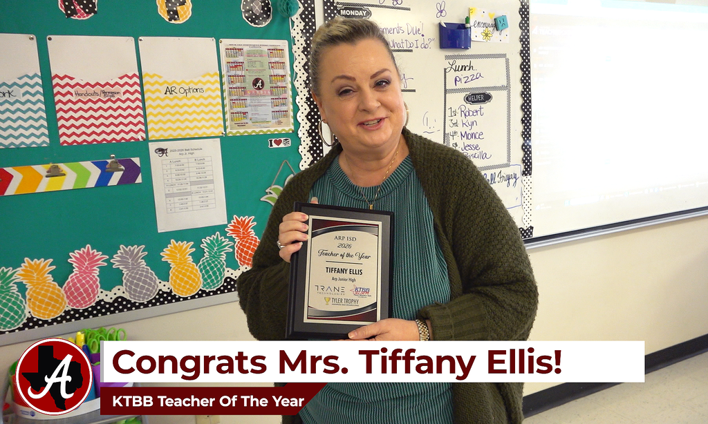 2025-26 Arp ISD KTBB Radio Teacher Of The Year