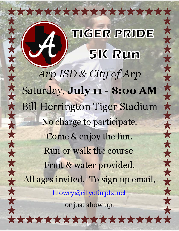Tiger Pride 5K Run/Walk July 11