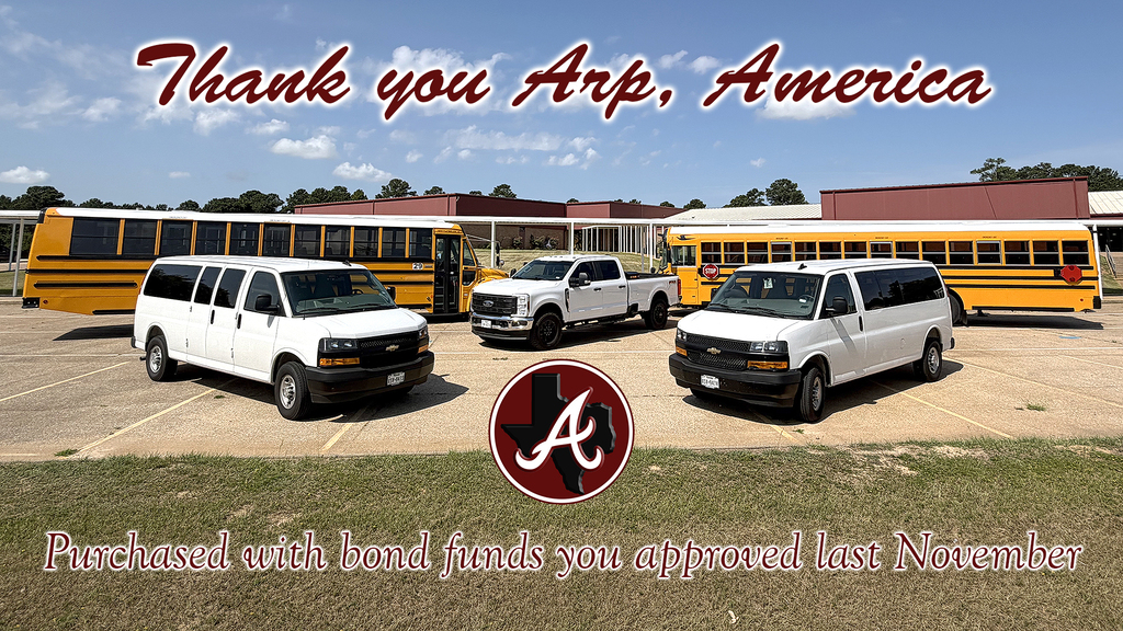 Arp ISD bond new buses, transportation and maintenance vehicles.