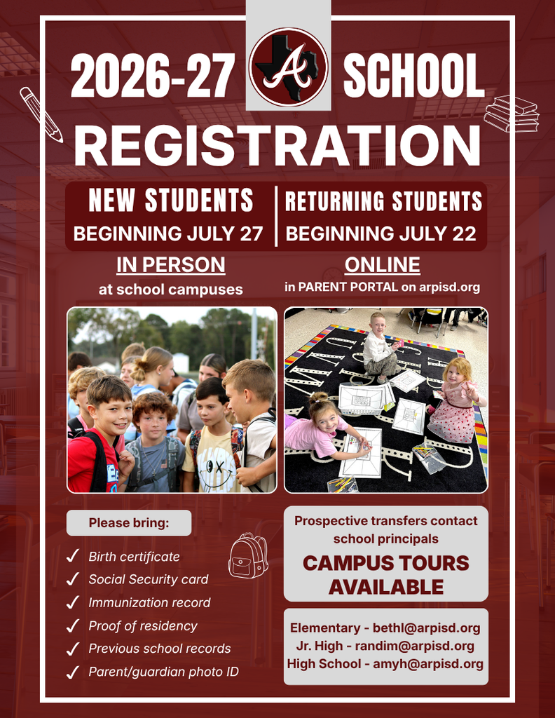 2026-27 Arp ISD student enrollment information