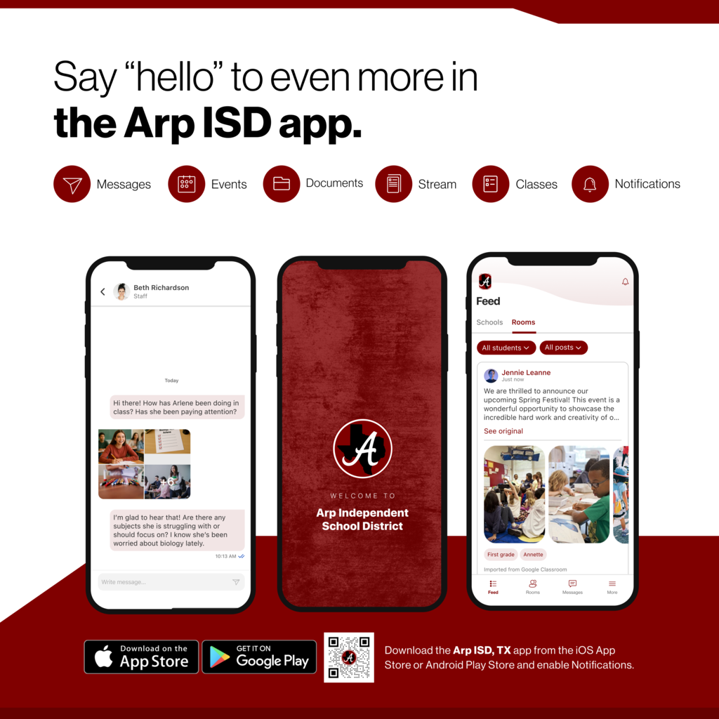 Arp ISD rooms more from our app