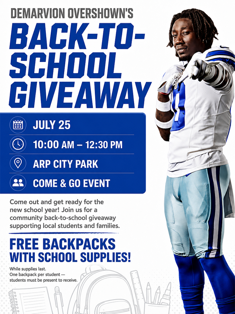 DeMarvion Overshown 4th annual school supply giveaway
