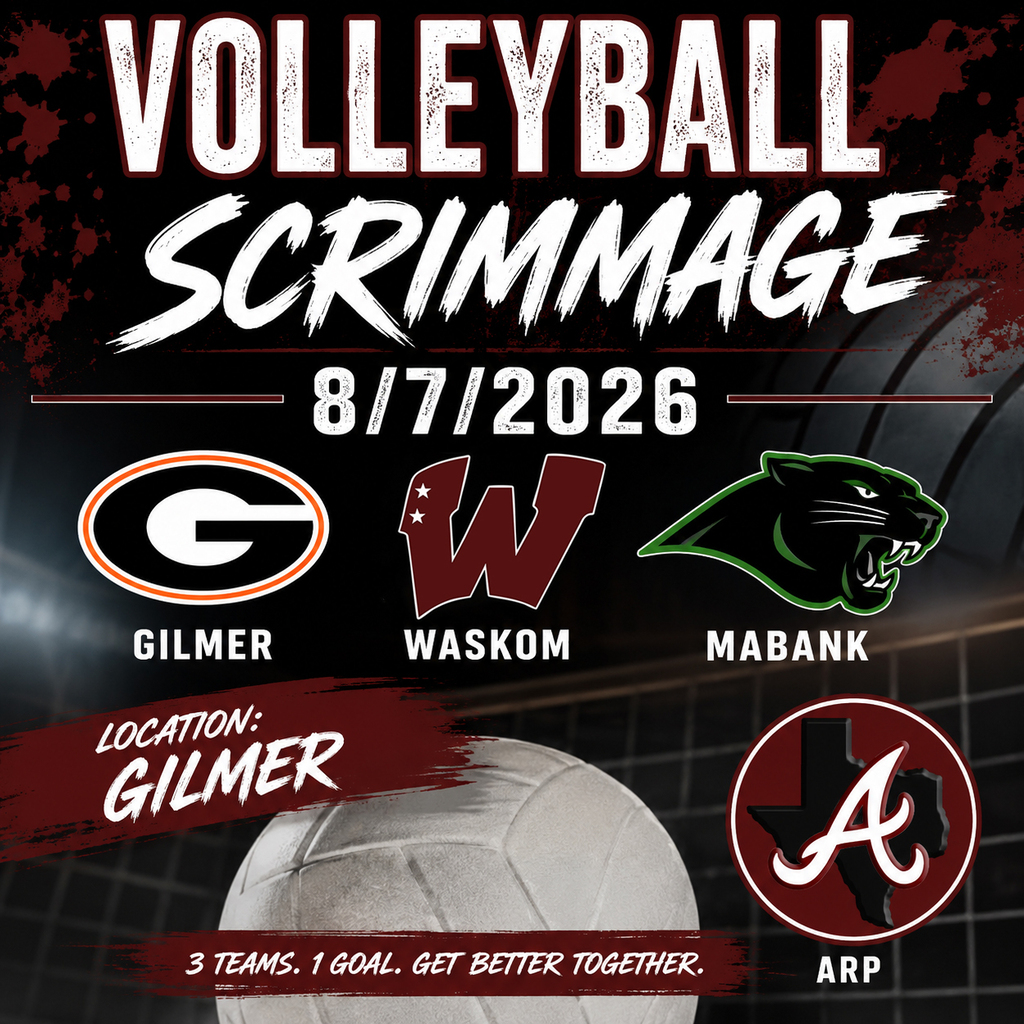 Arp H.S. Volleyball scrimmages at Gilmer Friday, Aug. 7, 2026.