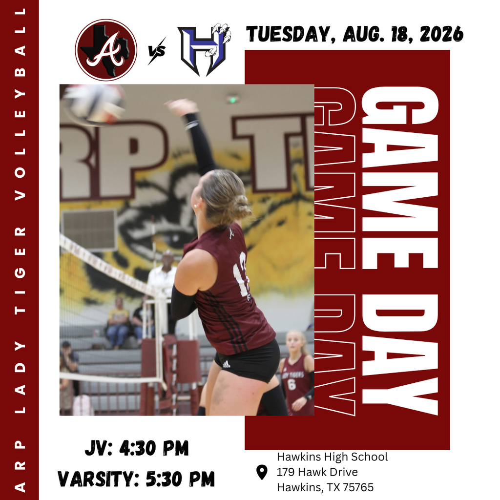 Arp H.S. School Volleyball at Hawkins Tuesday, Aug. 18, 2026