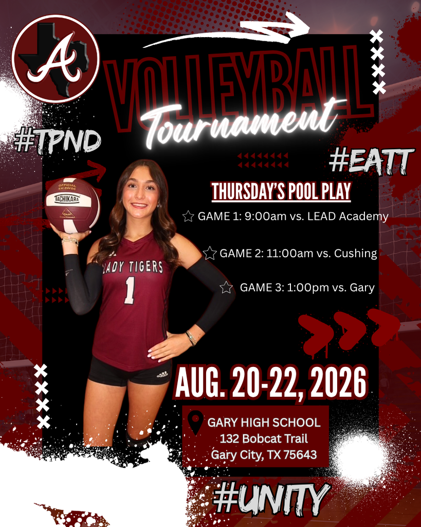 Arp H.S. School Volleyball at Gary Tournament Aug. 20-22, 2026