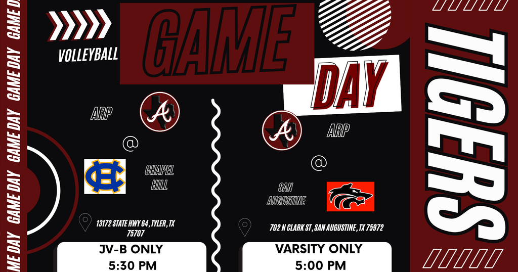 Arp H.S. volleyball game day Tuesday Aug. 25, 2026