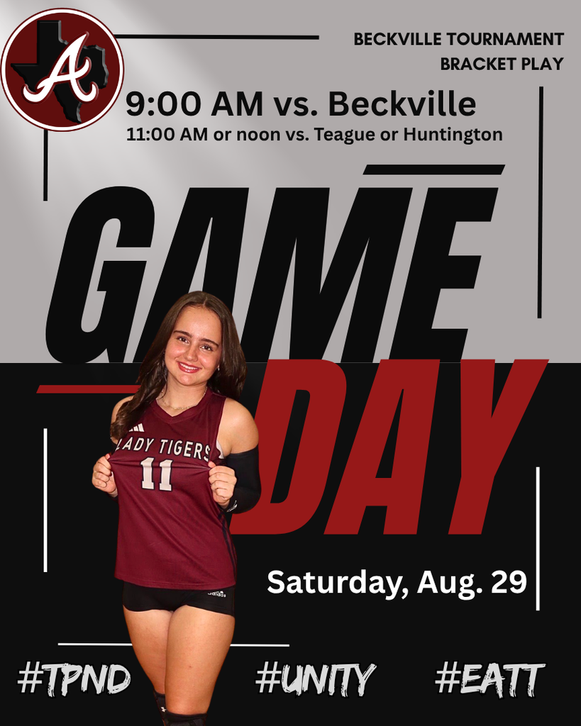 Arp H.S. volleyball game day at Beckville Tournament Saturday Aug. 29, 2026