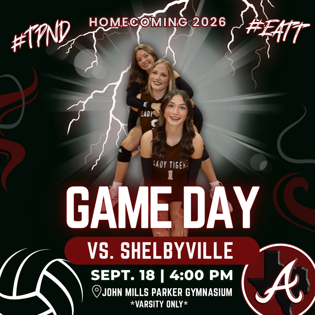 Arp H.S. volleyball game day vs. Shelbyville Friday, Sept. 18, 2026 at 4:00pm