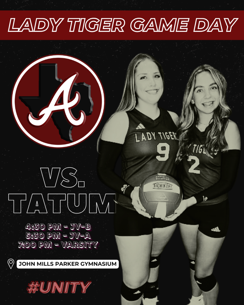 Arp H.S. volleyball game day vs. Tatum Tuesday, Sept. 22, 2026