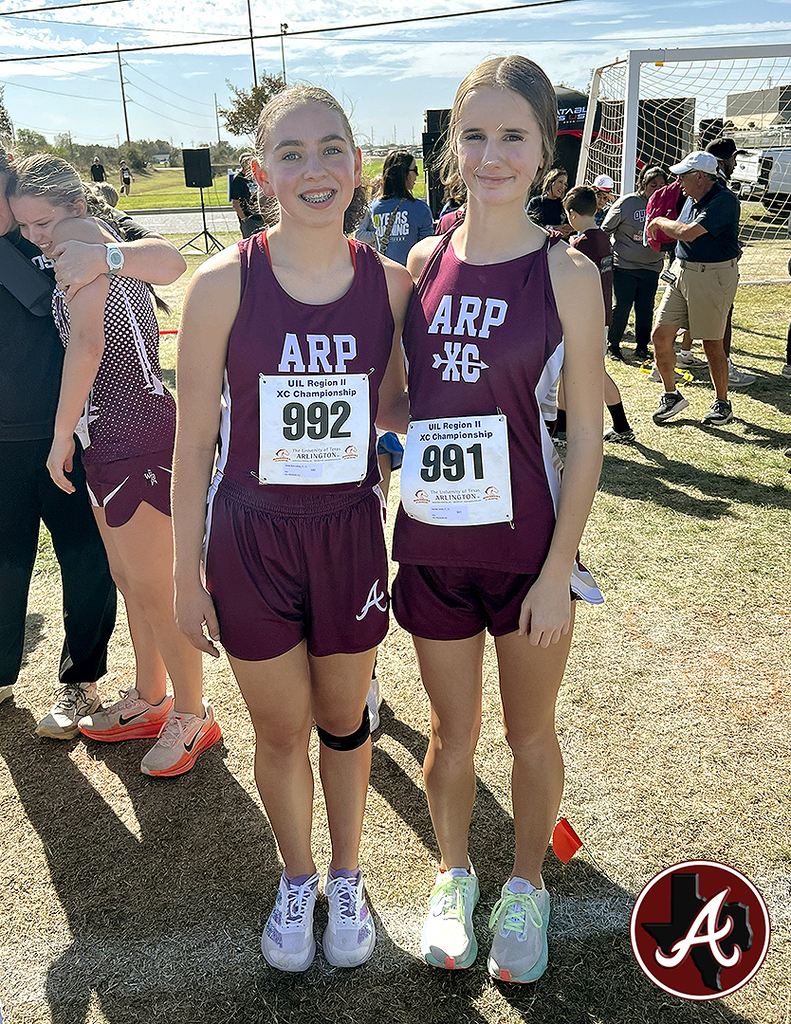 Arp H.S. cross country Anna Schminkey & Jaycee Jones regional meet