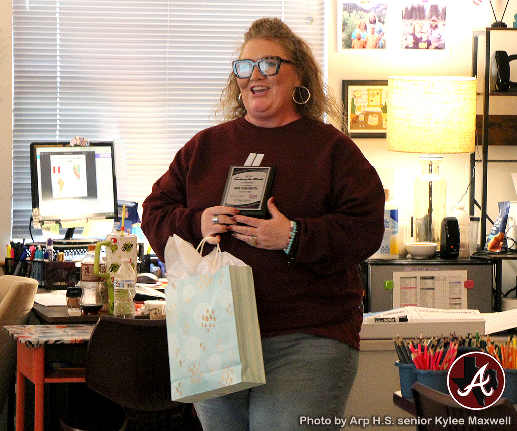 Arp J.H. teacher of the month Oct. 2026 Erin Gerometta