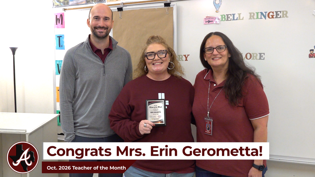 Arp J.H. teacher of the month Oct. 2026 Erin Gerometta