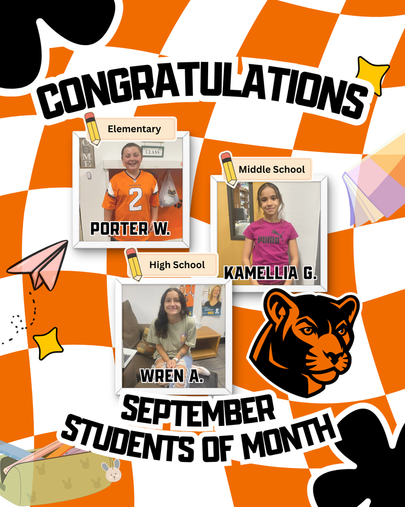 September Students of the Month