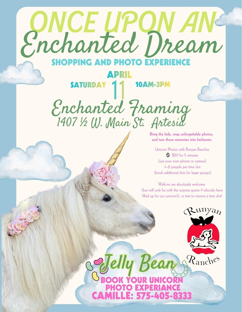 Unicorn photo op at Enchanted Framing