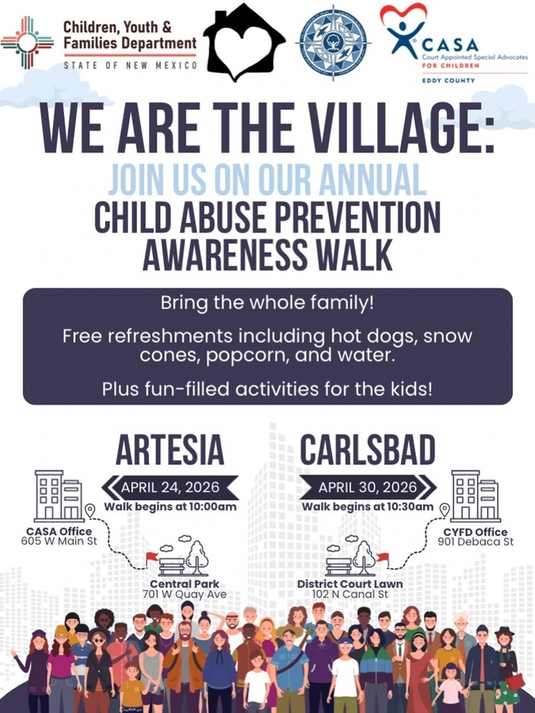 Eddy County CASA Child Abuse Prevention Awareness Walk