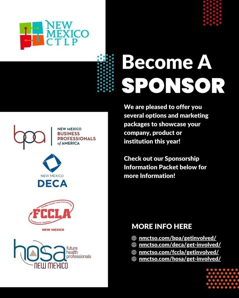 New Mexico Career Technical Student Organization sponsorship opportunities