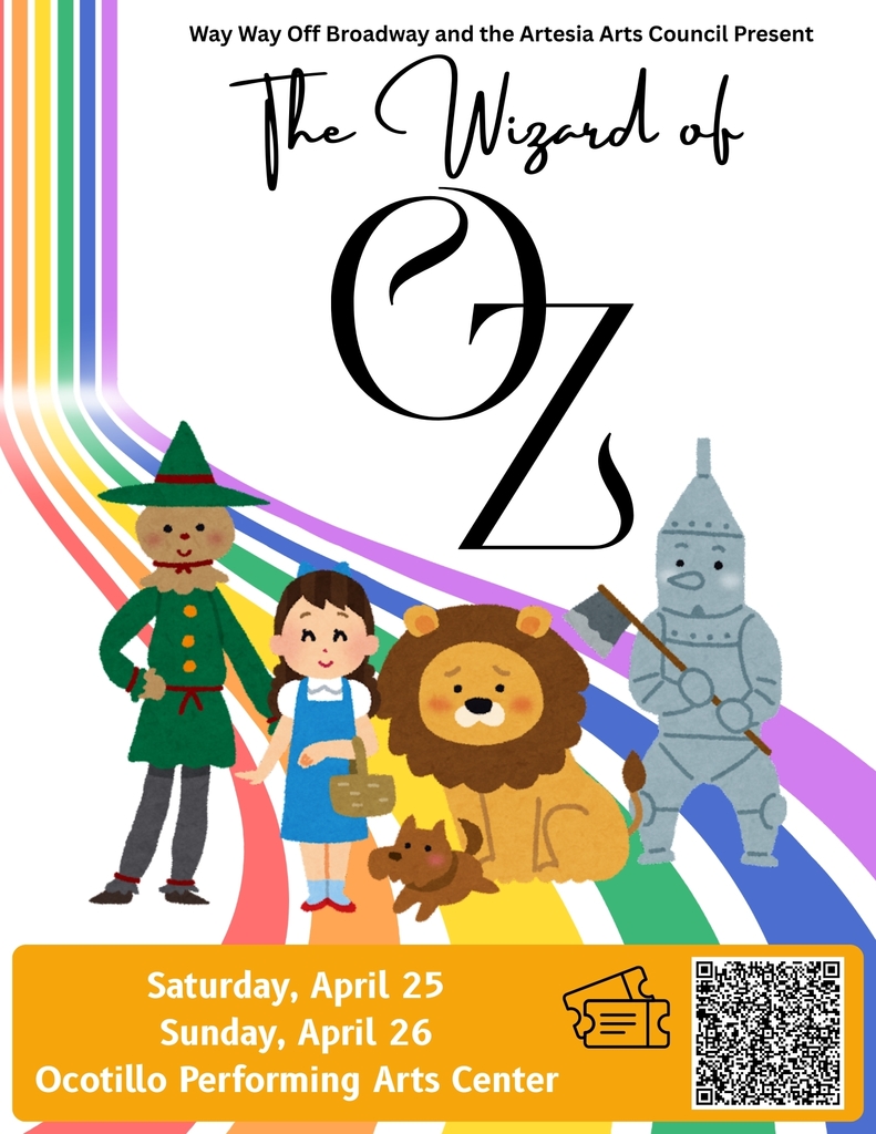 Artesia Arts Council and Way Way Off Broadway present The Wizard of Oz