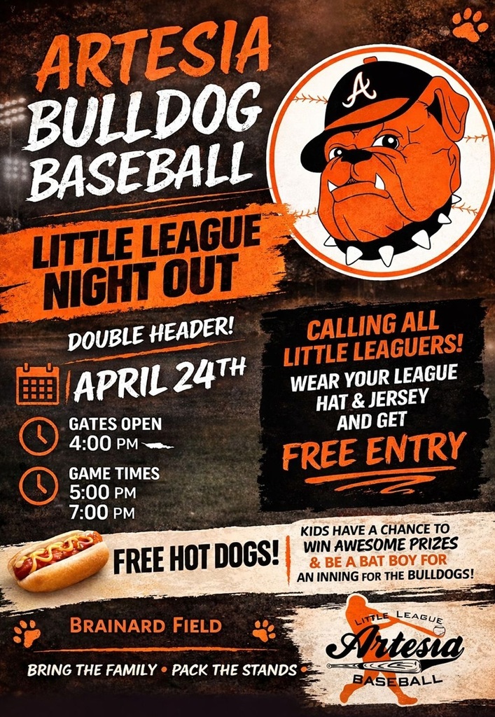 Bulldog baseball Little League Night