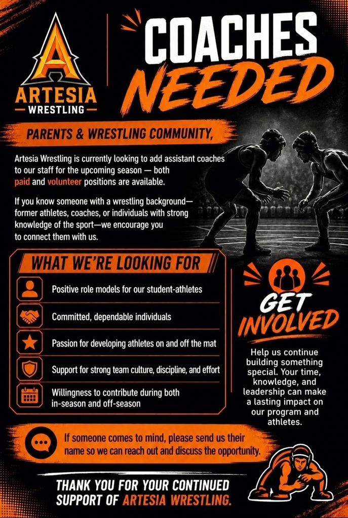 AHS wrestling program seeking coaches