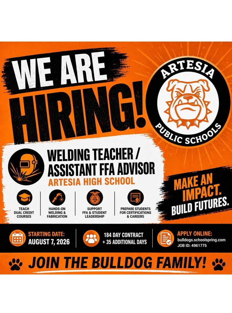 Artesia FFA looking to hire welding teacher/assistant FFA advisor