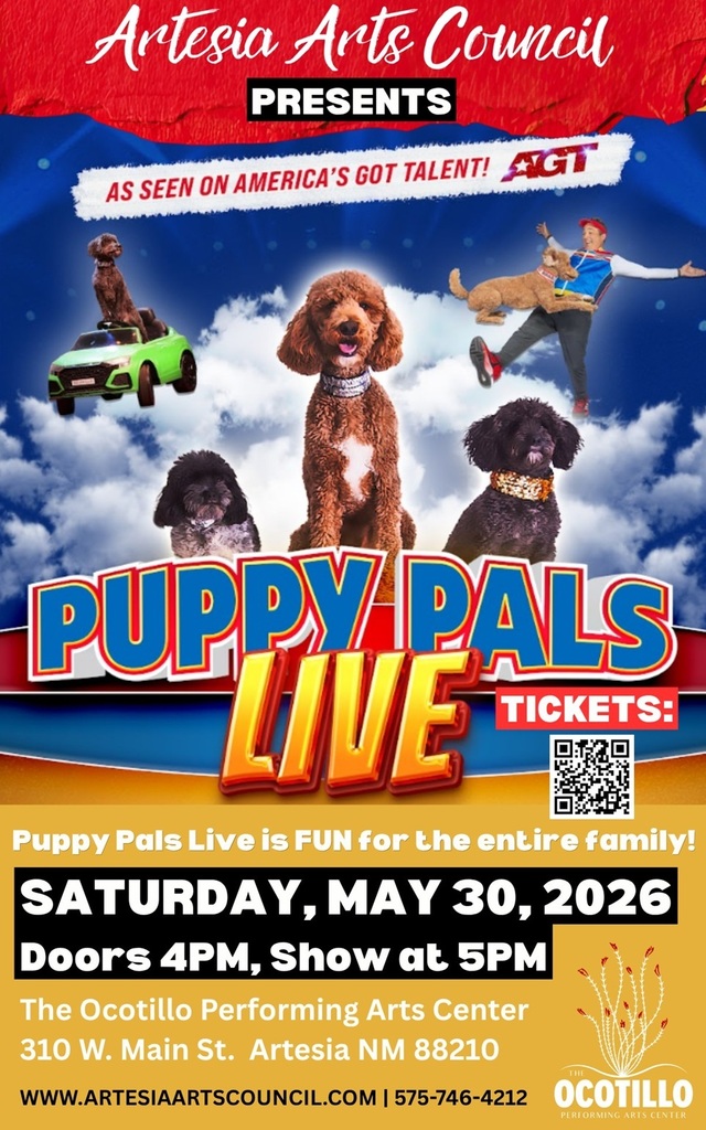 Artesia Arts Council announces Puppy Pals Live on Saturday, May 30