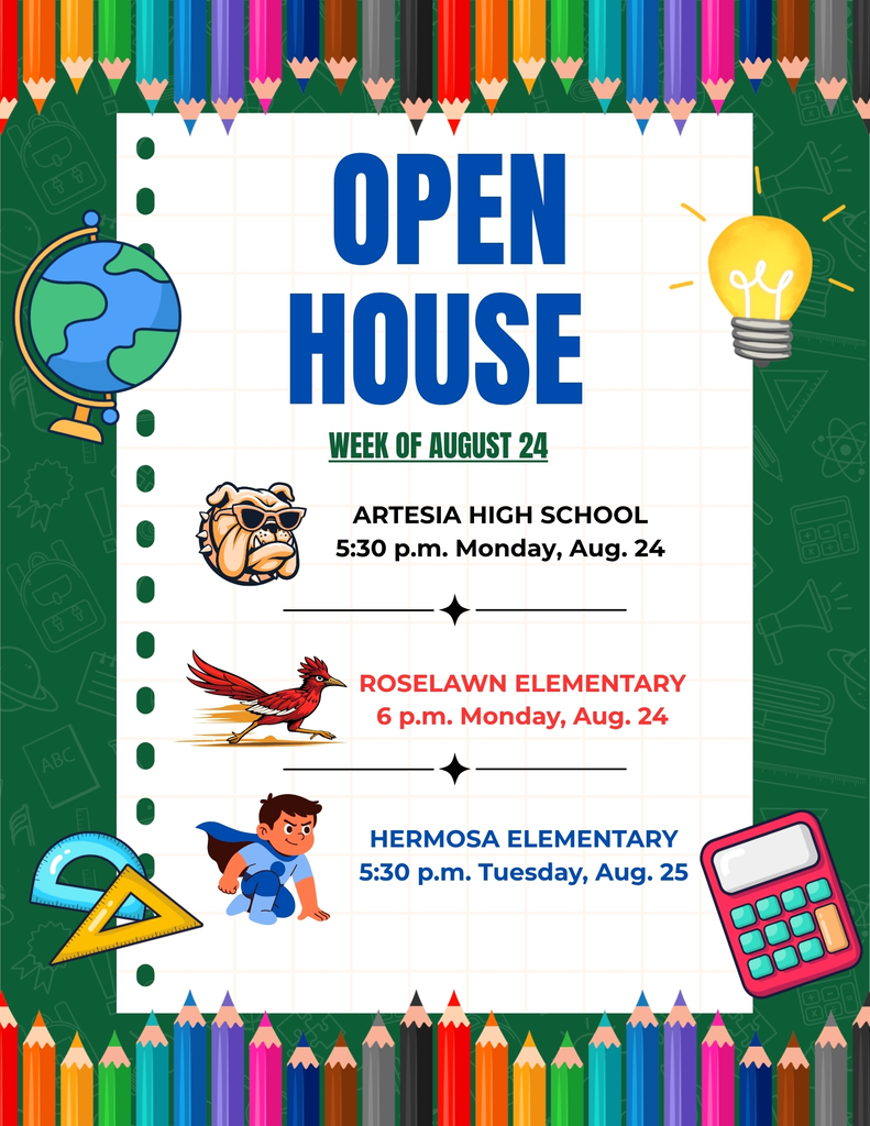 A flyer details information on APS Open House events for the week of Aug. 24.