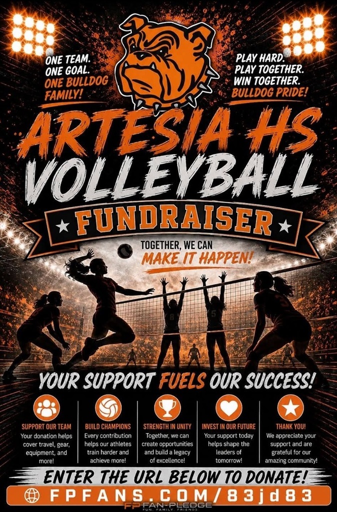A graphic details information on the AHS volleyball program's fundraiser.