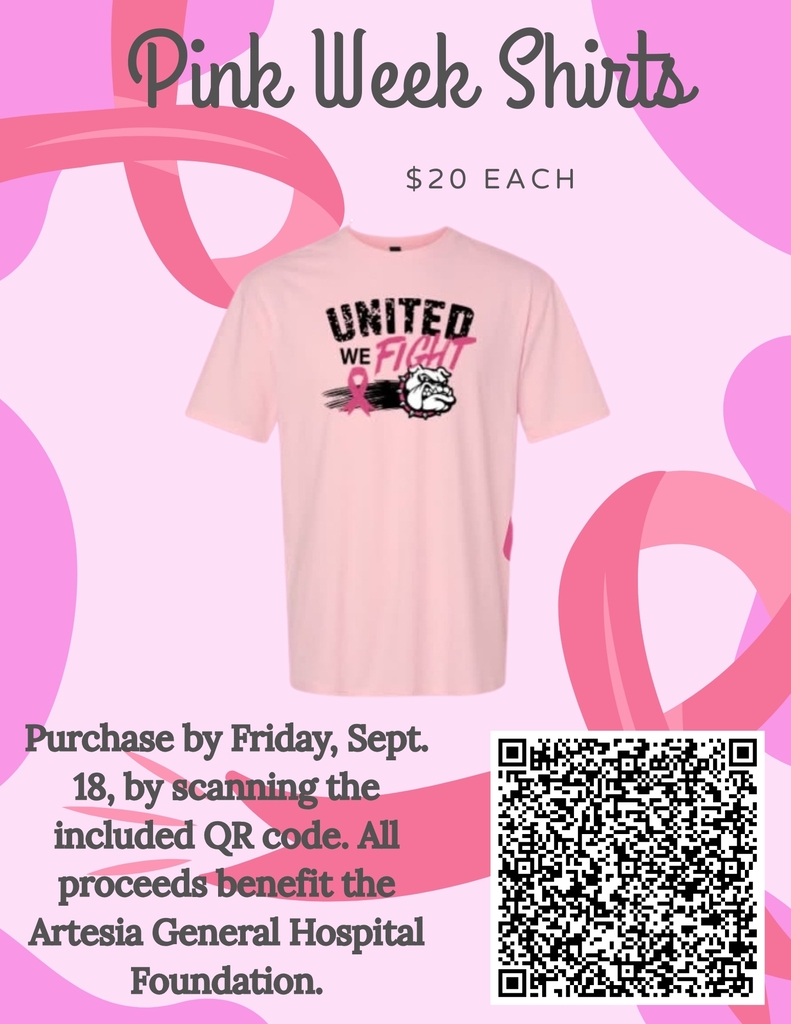 A graphic details information on purchasing Pink Week shirts to benefit the AGH Foundation.