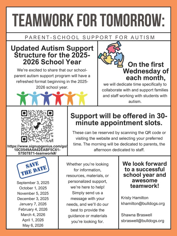 Autism support flyer