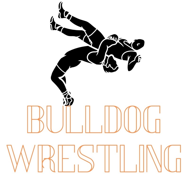 A graphic reads "Bulldog Wrestling" and features silhouettes of two male wrestlers engaged in battle.