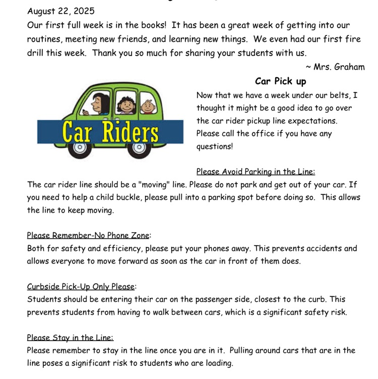 car pick up rules 