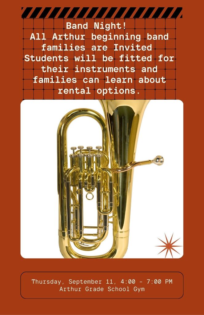 Flyer - Welcome to Beginning Band Night!