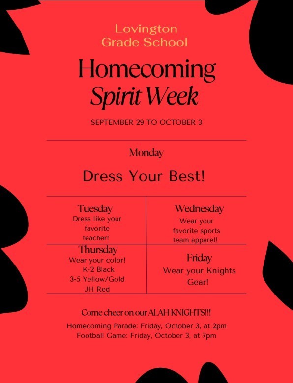 Homecoming Dress Up Flyer