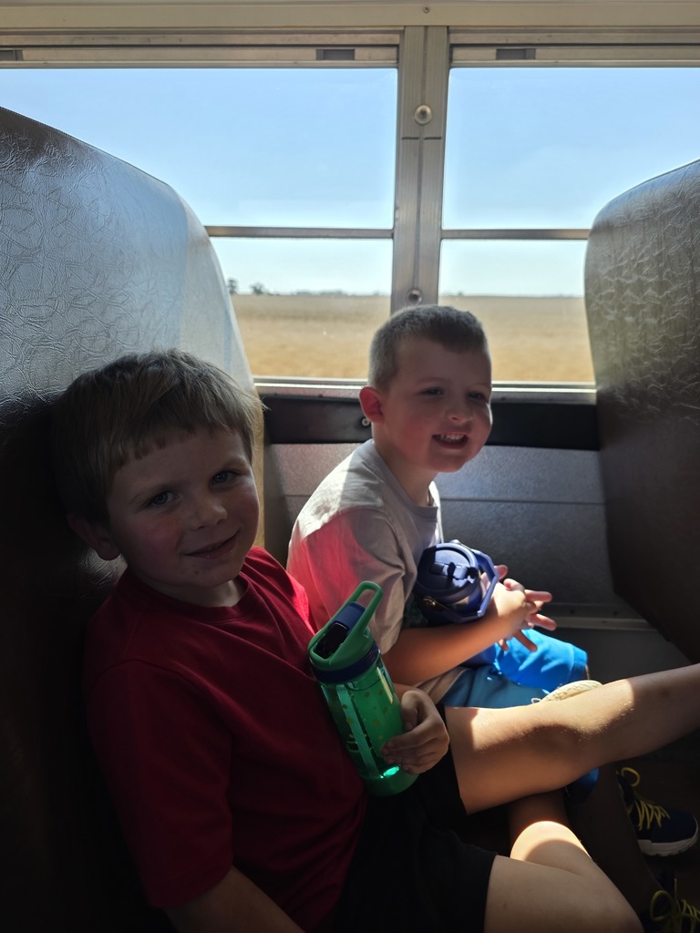 Riding the bus to the apple orchard