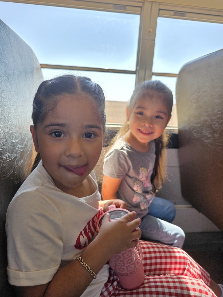 On the bus going to the apple orchard