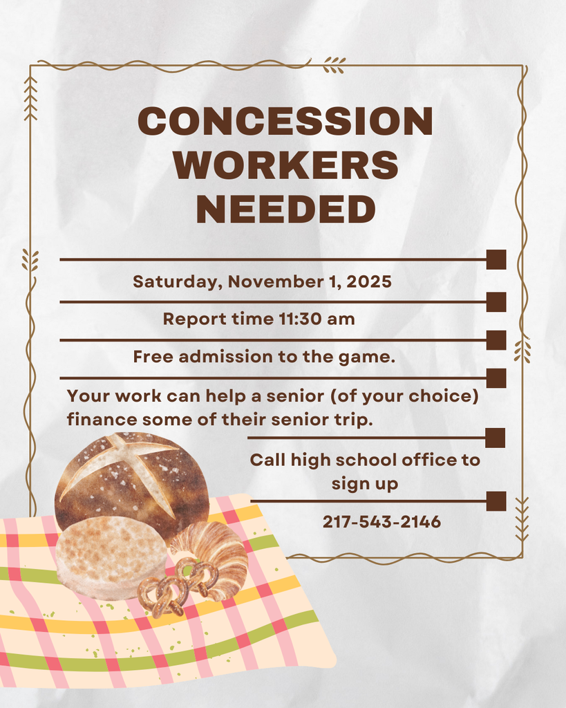 Concessions workers needed.