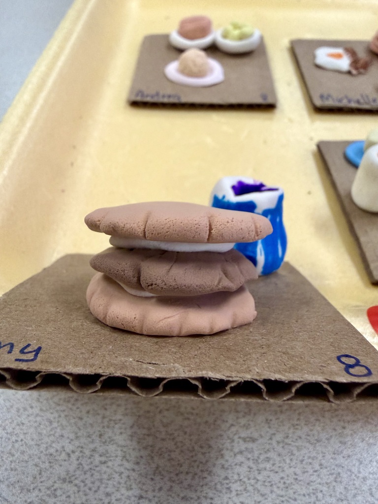 Close up view of the breakfast sandwich