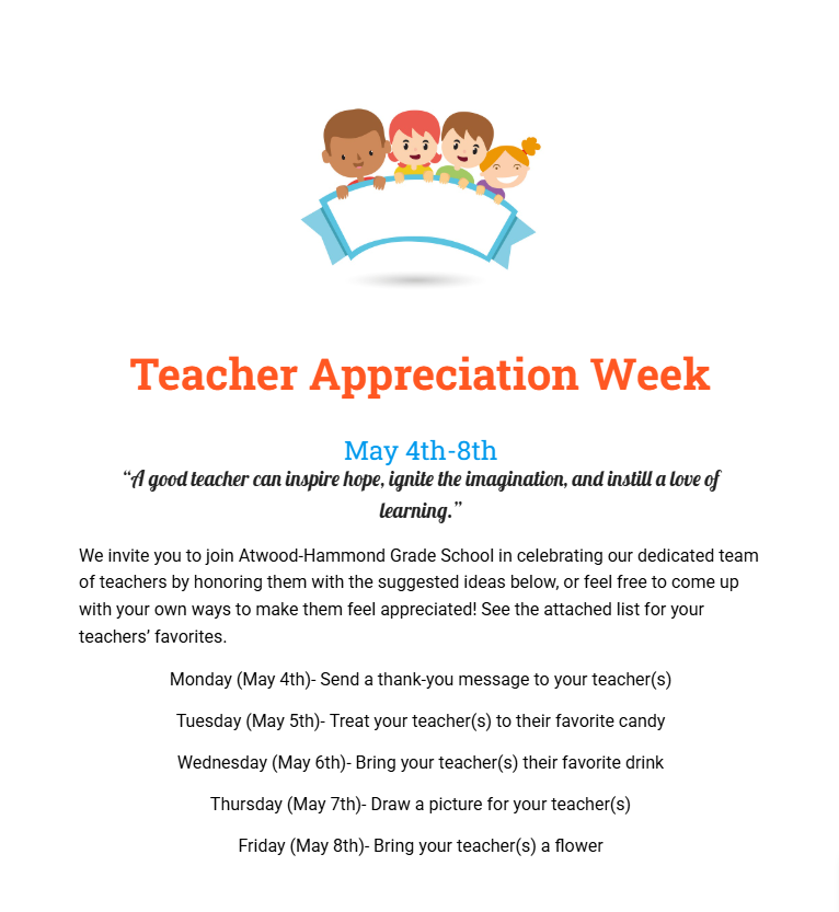 Teacher Appreciation Week!