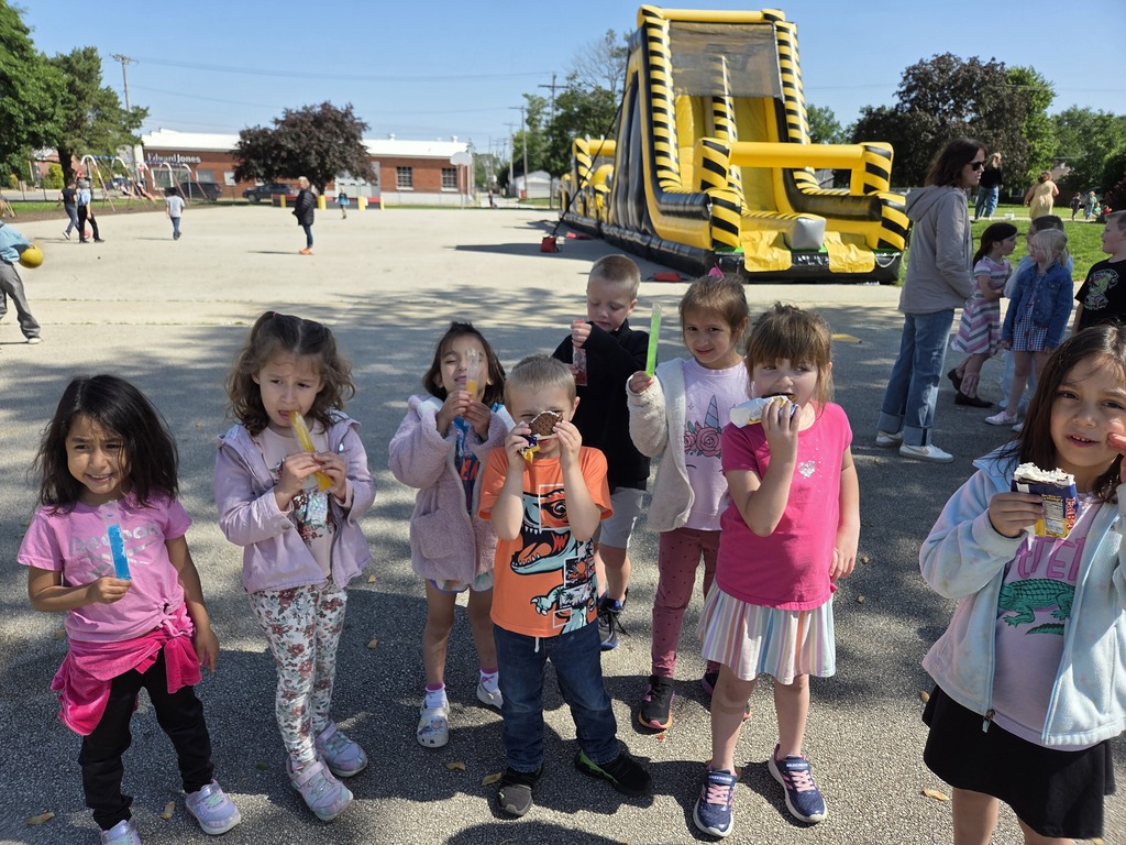 Enjoying ice cream/popsicles