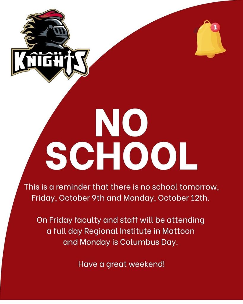 No School Friday or Monday