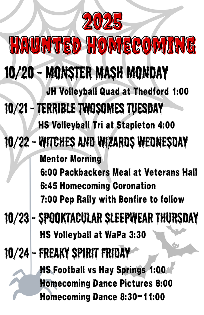 Homecoming Schedule