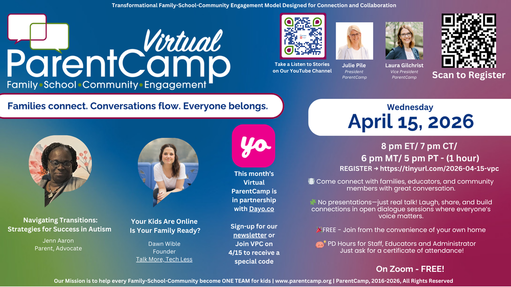 2026-04-15 Virtual ParentCamp Flyer